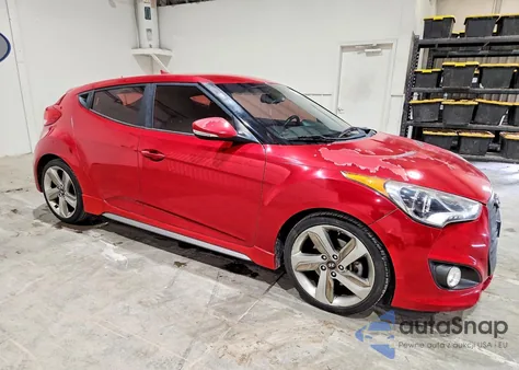 2013 Hyundai Veloster Turbo z USA, uszkodzony, nr VIN KMHTC6AE8DU147744